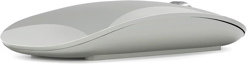 TENMOS M18 Bluetooth Mouse, USB C Rechargeable Wireless Mouse, Triple Mode (Dual Bluetooth+USB) Computer Silent Mice Portable with USB Receiver and Type C Adapter for Laptop/MacBook/iPad/PC - Grey - Image 1